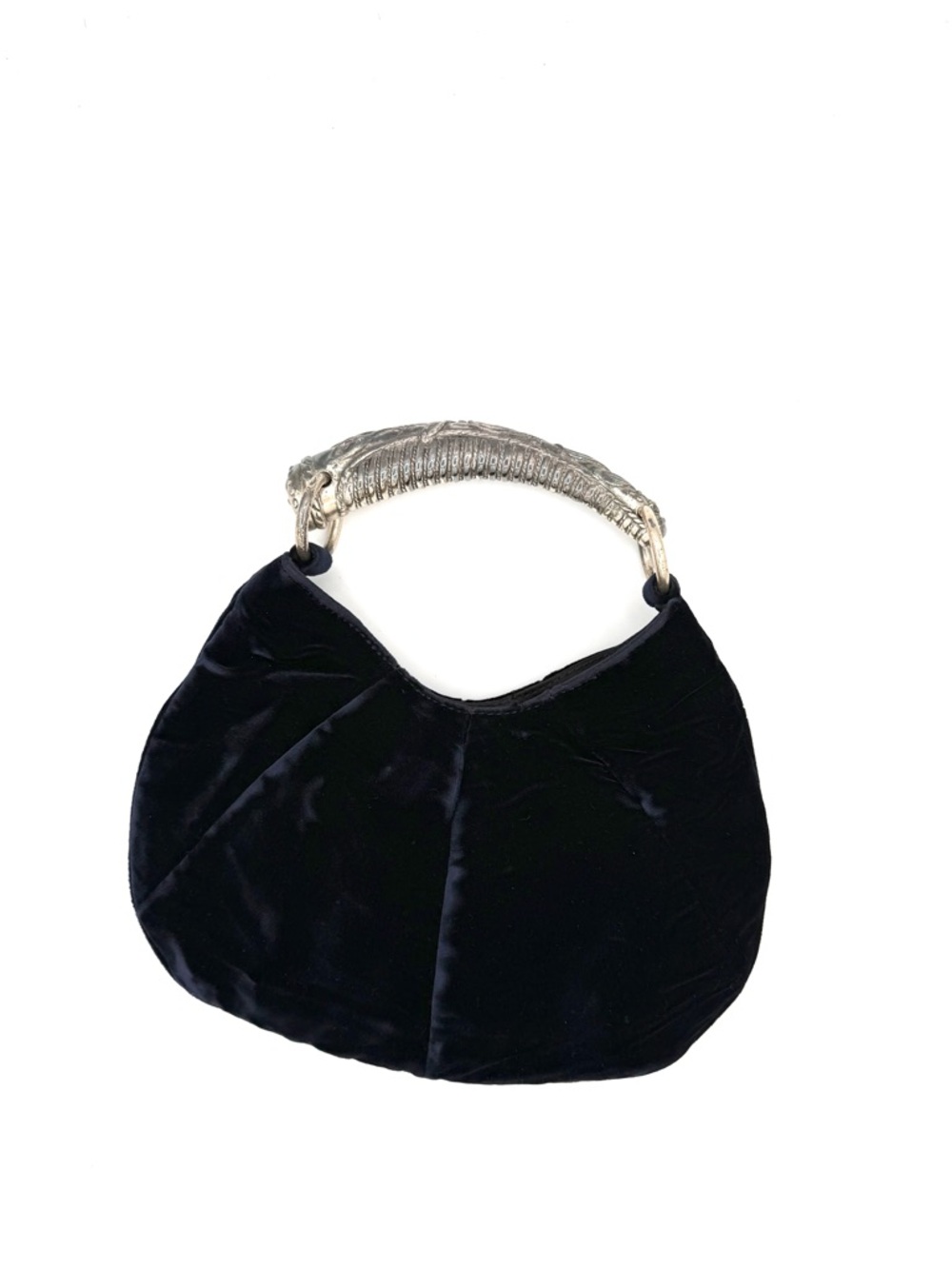 Yves Saint Laurent YSL Blue Velvet Mini Mombasa Bag
